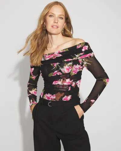 White House Black Market Off-the-shoulder Mesh Top