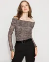 White House Black Market Off-the-shoulder Mesh Top