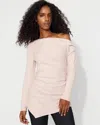 White House Black Market Off-the-shoulder Ribbed Snit Top
