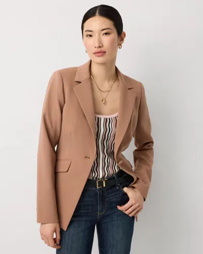 White House Black Market One-button Blazer In Brown
