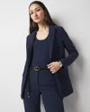 White House Black Market Open Front Blazer In Admiral Blue
