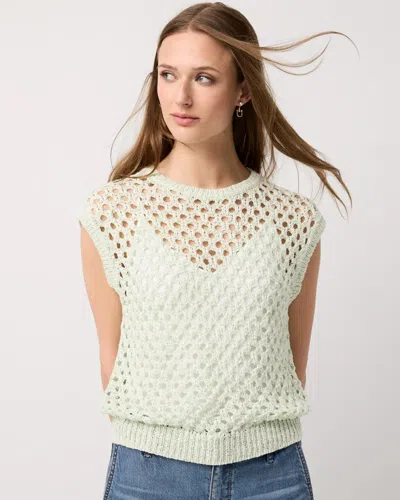 White House Black Market Open Stitch Knit Pullover Sweater