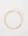 White House Black Market Pave Discs Short Necklace |  In Gold