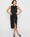 White House Black Market Petite Asymmetrical Faux-wrap Pencil Skirt In Black