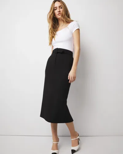 White House Black Market Petite Belted Trousers Skirt In Black