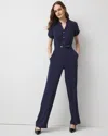White House Black Market Petite Button Front Crepe Jumpsuit