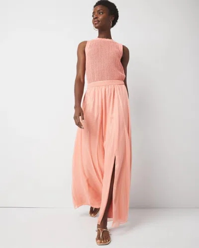 White House Black Market Petite Chiffon A-line Maxi Skirt