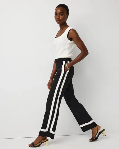 White House Black Market Petite Colorblock High-rise Riley Trousers In Black