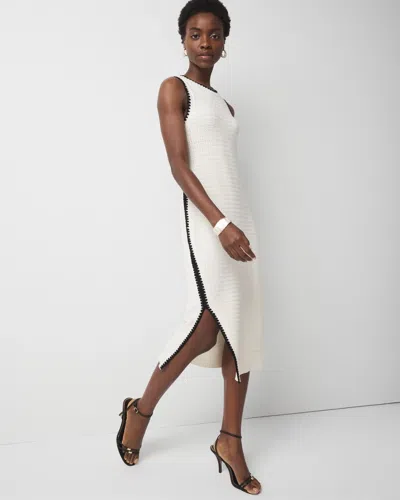 White House Black Market Petite Contrast Trim Sweater Dress