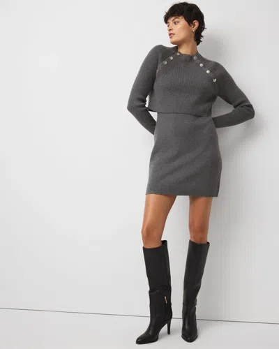 White House Black Market Petite Convertible Sweater Mini Dress