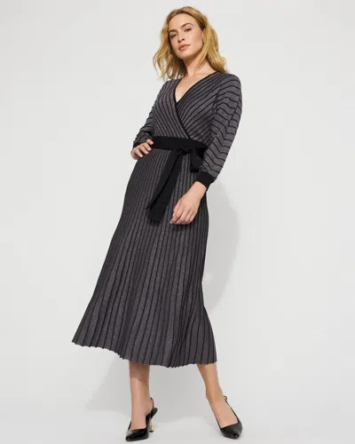 Petite Dolman Sleeve Pleated Sweater Dress In Black from White House Black Market