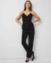 White House Black Market Petite Double Weave Tuxedo Jumpsuit In Black