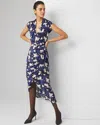 WHITE HOUSE BLACK MARKET PETITE DRAPED MIDI DRESS