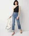 White House Black Market Petite Extra High-rise Cuffed Relaxed Straight Jeans