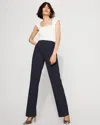White House Black Market Petite Extra High-rise Riley Denim-look Trousers In Purple
