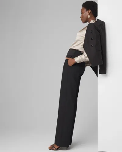 White House Black Market Petite Extra High-rise Tuxedo Luxe Stretch Trousers In Black