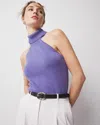 White House Black Market Petite Halter Turtleneck Sweater In Velvet Morning