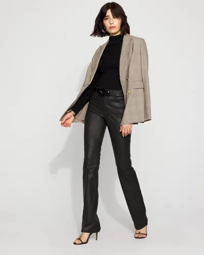 White House Black Market Petite High-rise Coated Micro Bootcut Jeans In Black