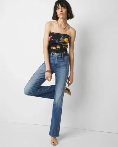 White House Black Market Petite High-rise Novelty Pocket Flare Jeans In Paradise Original