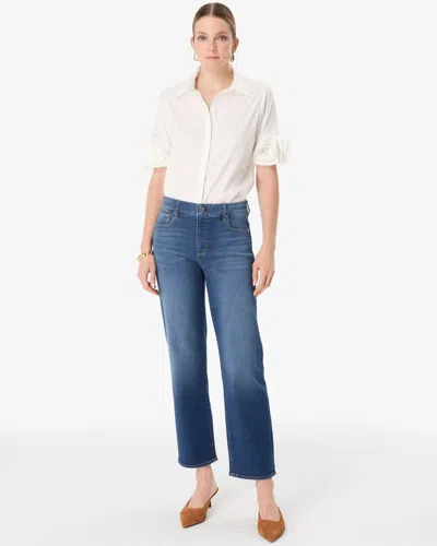 White House Black Market Petite High-rise Straight Ankle Ease Jeans In Isle Authentic