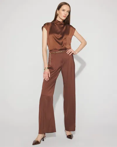 White House Black Market Petite Jacquard Pleated Wide-leg Pants