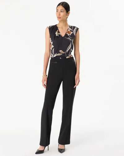 White House Black Market Petite Knit Crepe High-rise Riley Trousers In Black