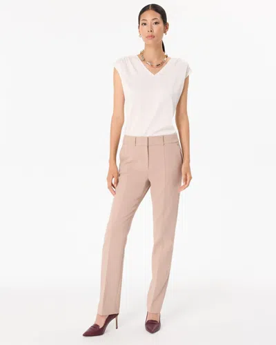 White House Black Market Petite Luxe Stretch High-rise Zoey Straight Pants In Taupe Pearl
