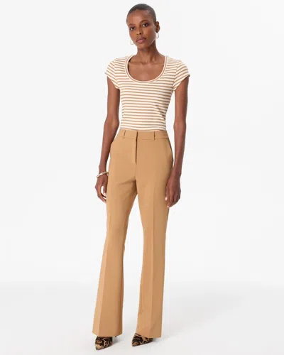 White House Black Market Petite Luxe Stretch Piper Flare Pants In Soft Camel