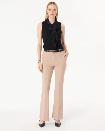 White House Black Market Petite Luxe Stretch Piper Flare Pants In Taupe Pearl