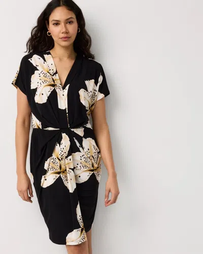 White House Black Market Petite Matte-jersey Pleated Dress