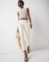 White House Black Market Petite Mid-rise Embellished Girlfriend Jeans In Neutral