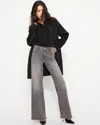 White House Black Market Petite Mid-rise Wide-leg Jeans In Gray