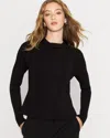 White House Black Market Petite Moto Sweater Jacket In Black