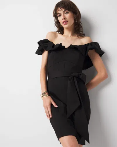White House Black Market Petite Off-the-shoulder Poplin Mini Dress