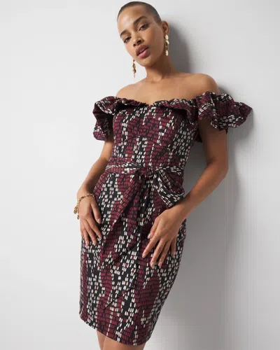 White House Black Market Petite Off-the-shoulder Poplin Mini Dress