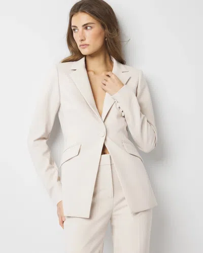 White House Black Market Petite One-button Blazer In Pearl Dust