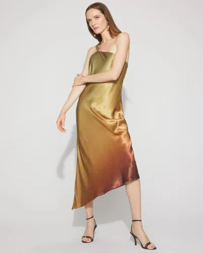 White House Black Market Petite One-shoulder Ombre Satin Slip Dress