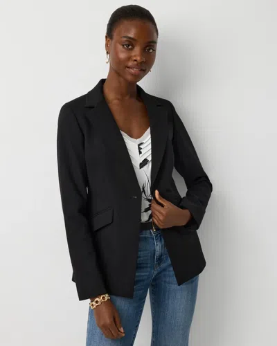 White House Black Market Petite One-button Blazer In Blue