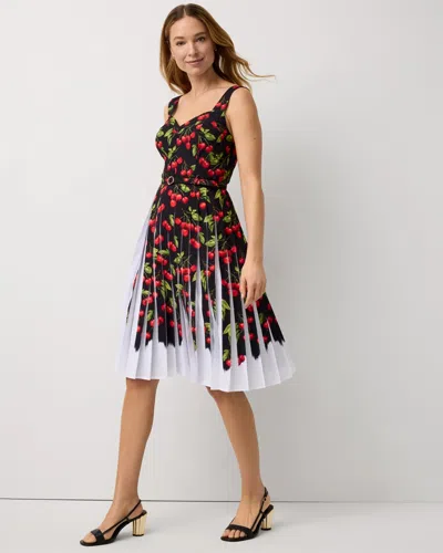 White House Black Market Petite Pleated Midi Dress In Black