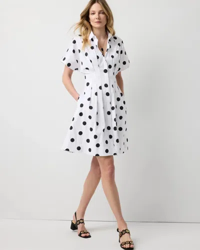White House Black Market Petite Poplin Corset Shirt Dress