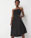 Shop White House Black Market Petite Poplin Tie Back Midi Dress