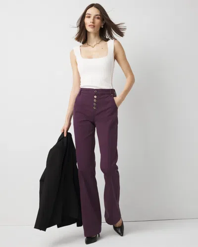 White House Black Market Petite Pret Extra High-rise Trousers In Purple