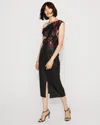 White House Black Market Petite Satin Blouse Sheath Dress In Black