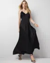 White House Black Market Petite Satin Halter Maxi Dress