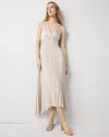 White House Black Market Petite Satin Pleated Midi Dress