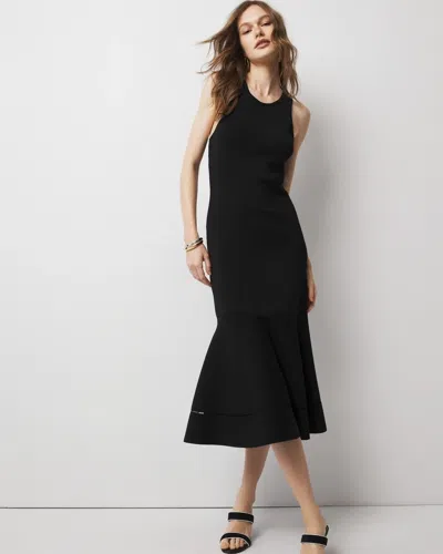 White House Black Market Petite Sculpt Stretch Sweater Dress In Black