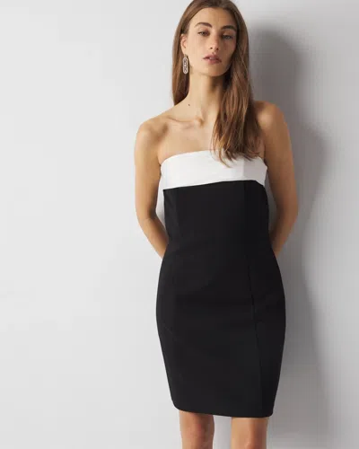 White House Black Market Petite Strapless Tuxedo Mini Dress In Black |  ModeSens