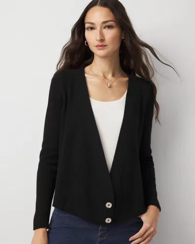 White House Black Market Petite Surplice Cardigan Sweater In Black