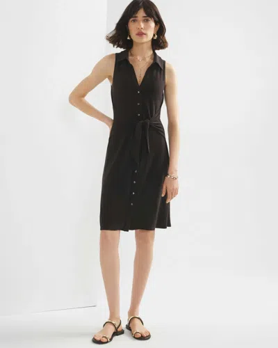 White House Black Market Petite Tie-front Dress In Black | ModeSens