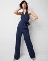 White House Black Market Petite Tie Waist Halter Jumpsuit